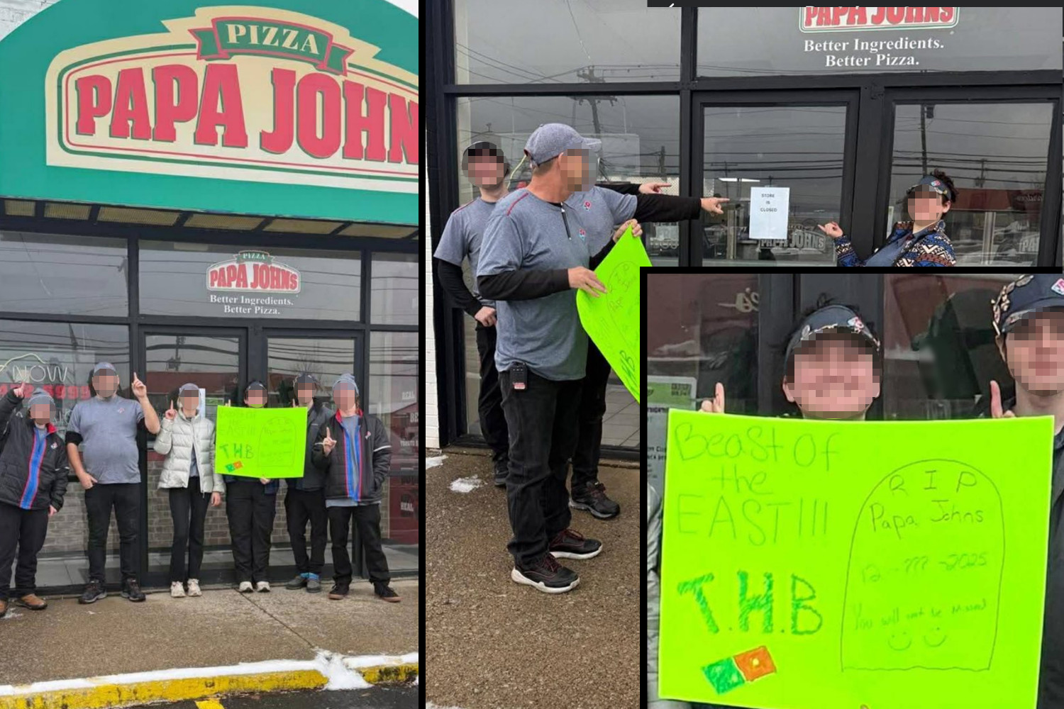 Papa Johns Shuts Down in Buckhannon, Community Reacts to Controversial Display by Rival Employees